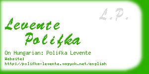 levente polifka business card